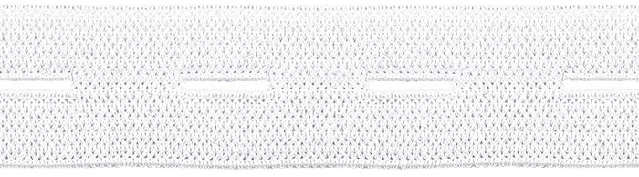 Gummi Knopfloch 18mm weiß