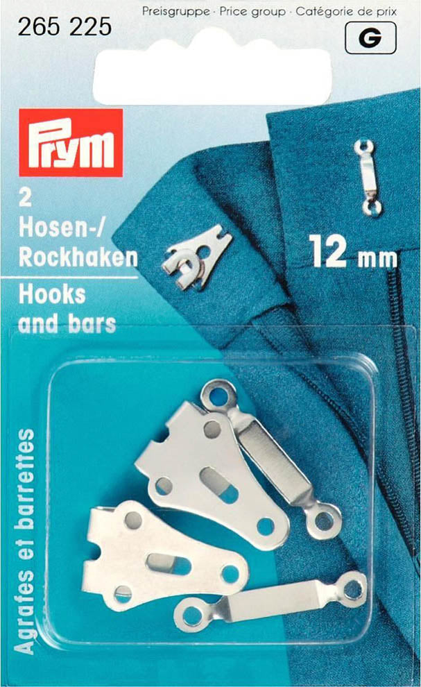 Prym Hosen-/Rockhaken 12mm silber