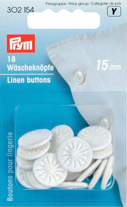 Prym Wäscheknöpfe Zwirn 15mm