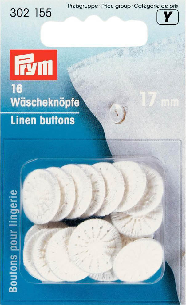 Prym Wäscheknöpfe Zwirn 17mm