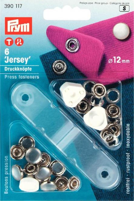 Prym Jersey-Druckknöpfe 12mm Perlkappe