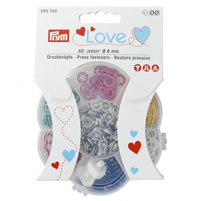 Prym Love Jersey-Druckknöpfe 8mm 6 Farben