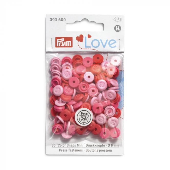Prym Love Color Snaps Mini Annähoptik Druckknöpfe 9mm rosa