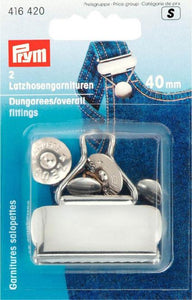 Prym Latzhosengarnituren 40mm silber