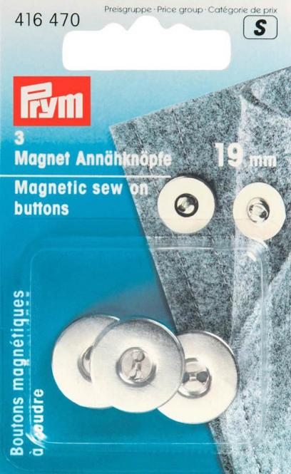 Prym Magnet-Annähknöpfe 19mm silber