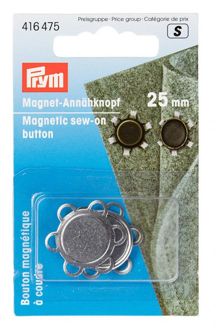 Prym Magnet-Annähknopf 25mm silber
