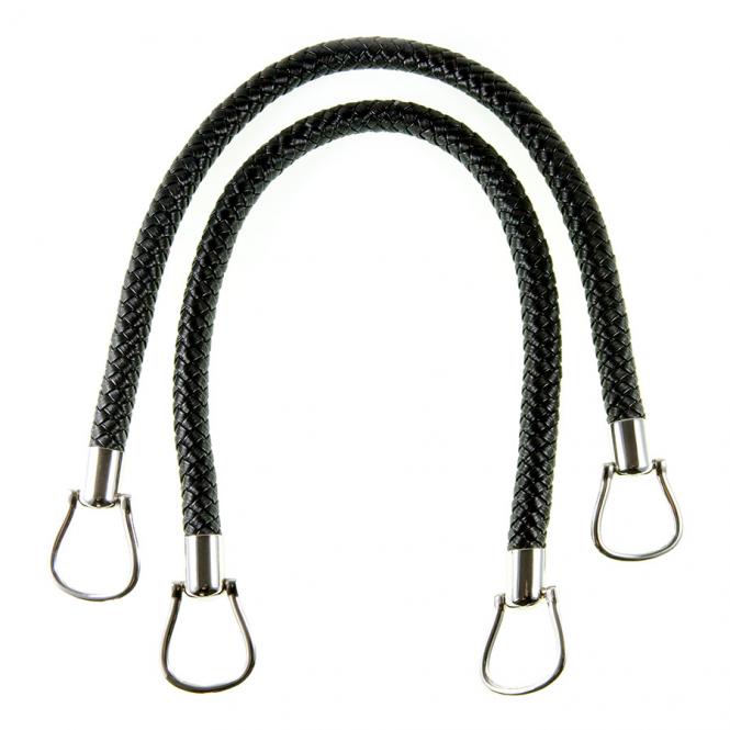 Taschengriff Lederoptik geflochten 55cm schwarz