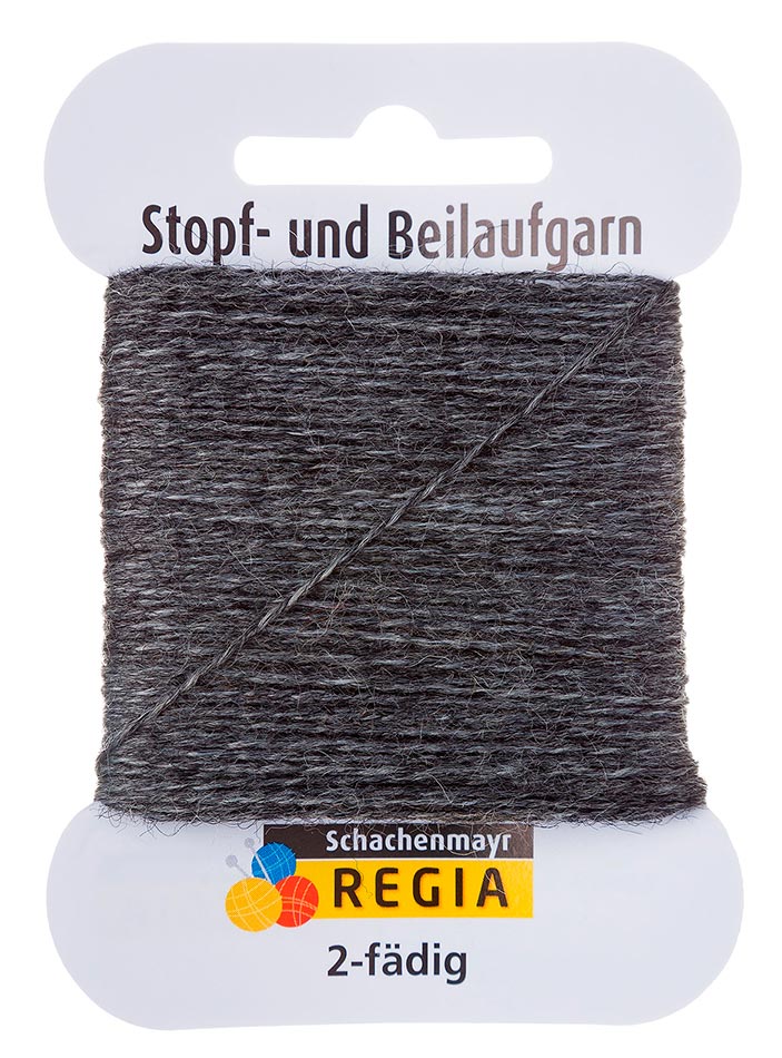 Schachenmayr Stopf- und Beilaufgarn 2-fädig mittelgrau meliert (00044)