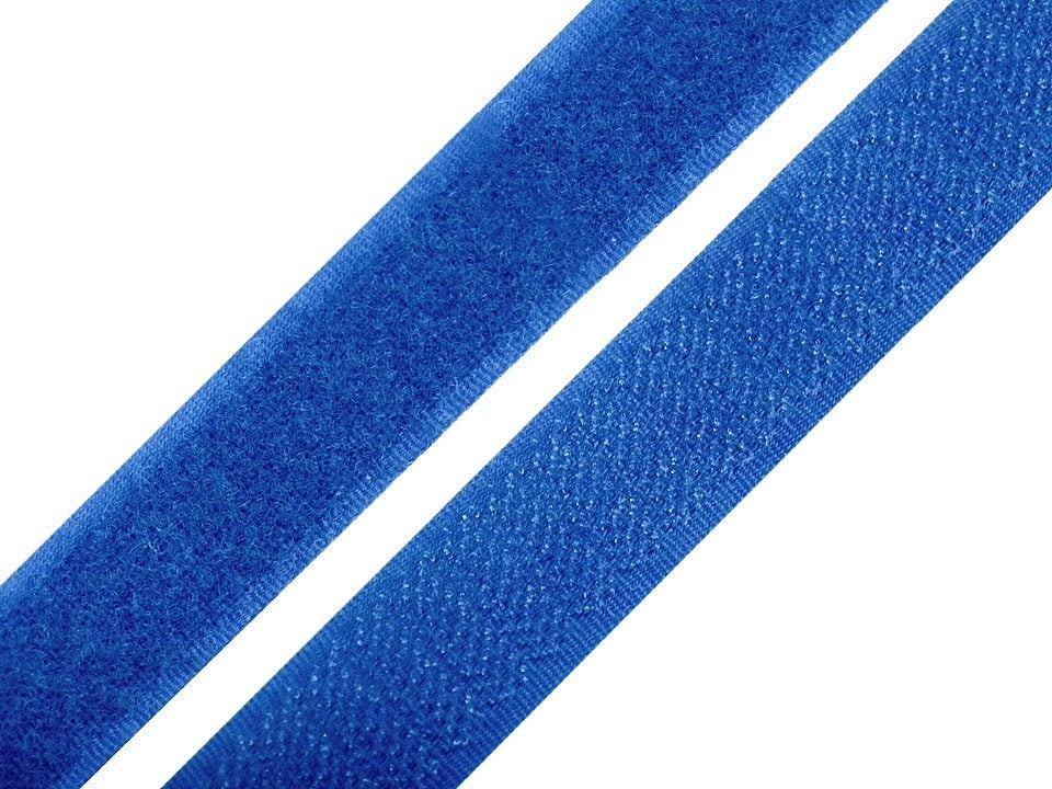 Klettband 20mm königsblau Hakenband