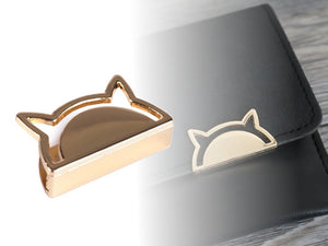Taschen-Verzierung Katze roségold 4 Stück