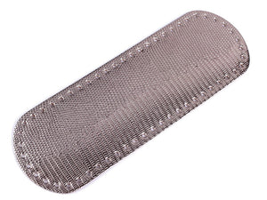 Taschenboden 10x30 cm metallic silberbraun