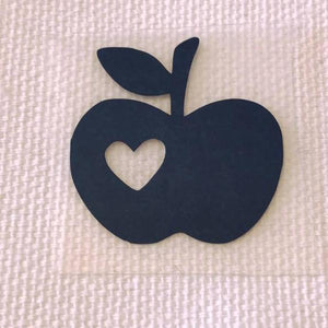 Bügelmotiv Apfel mit Herz