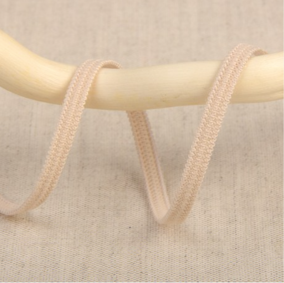 Flachgummi sehr weich 5mm beige 50m