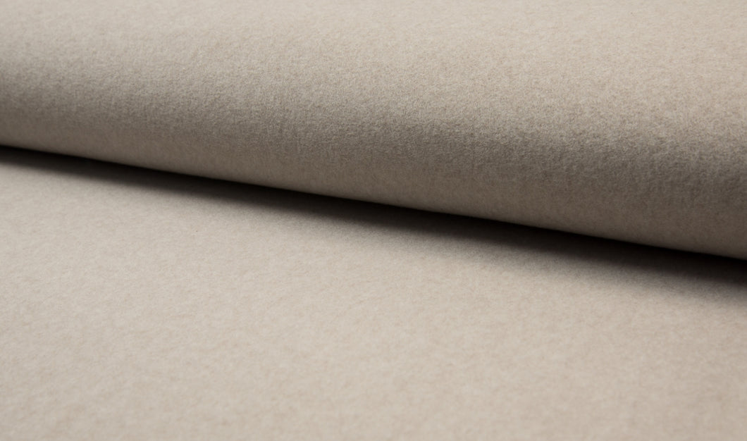 Bio-Baumwoll-Fleece helltaupe beige meliert