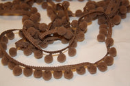 Bommelborte braun hazelnut
