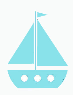 Bügelmotiv Segelboot