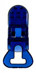 Schnullerclip dunkelblau transparent