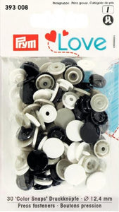 Prym Love Color Snaps Druckknöpfe 12,4mm marine-grau-weiß