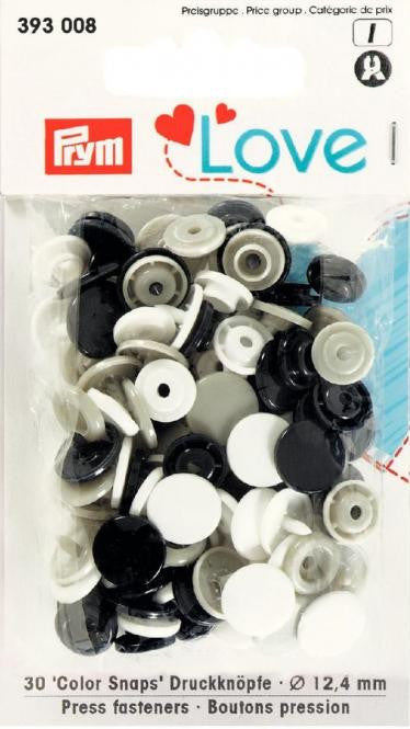 Prym Love Color Snaps Druckknöpfe 12,4mm marine-grau-weiß