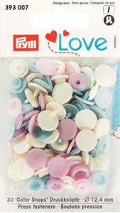 Prym Love Color Snaps Druckknöpfe 12,4mm rosa-hellblau-creme