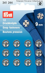 Prym Annäh-Druckknöpfe 9mm silber