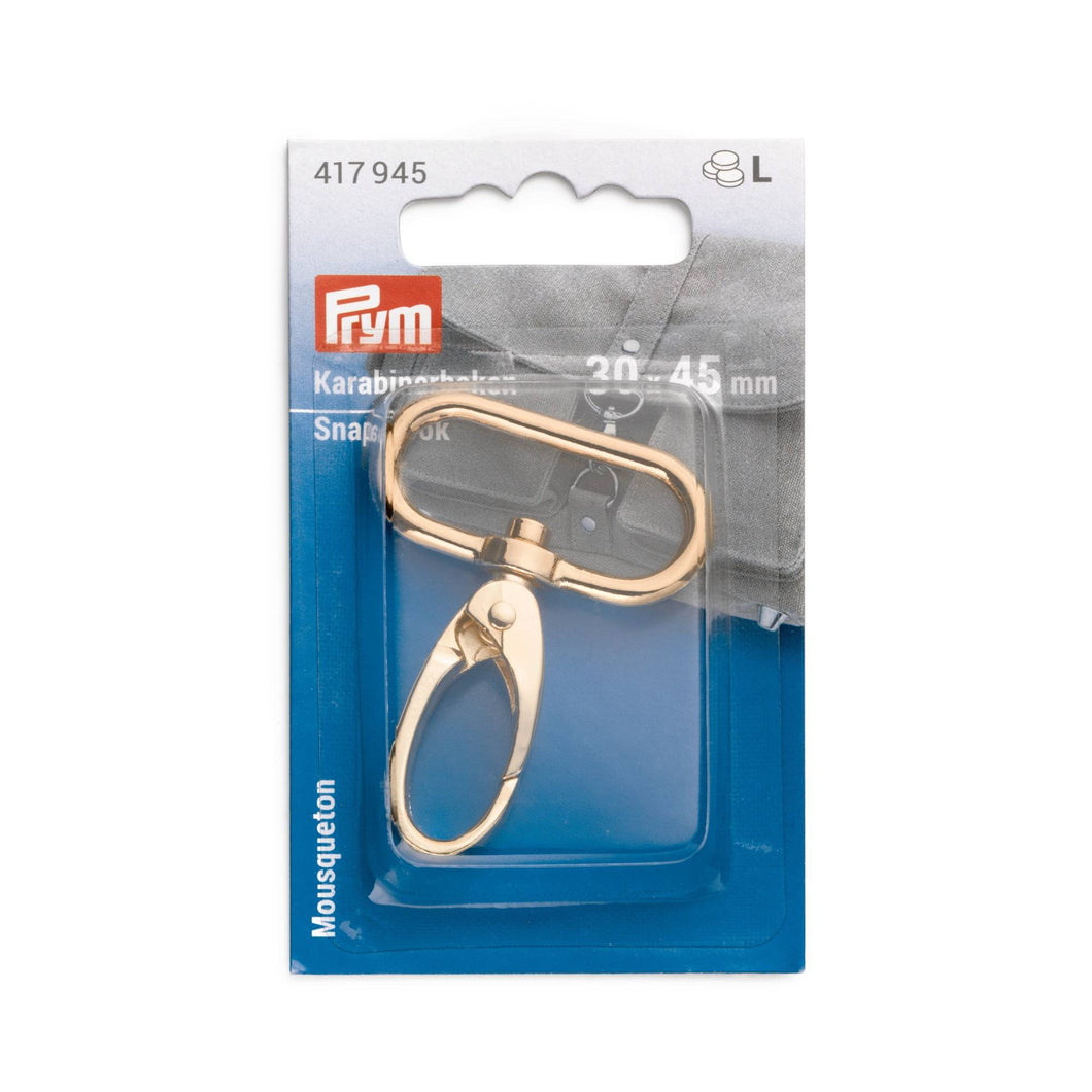 Prym Karabinerhaken 30 x 45mm gold