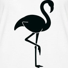 Bügelmotiv Flamingo schwarz klein
