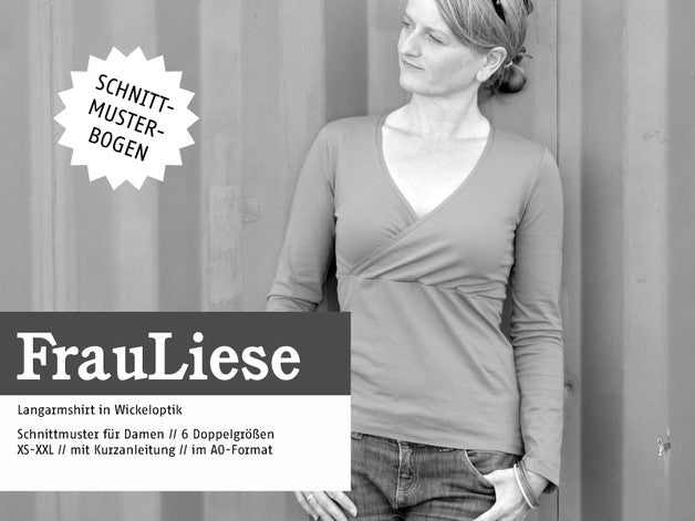 Schnittreif - Frau Liese Shirt mit Wickeloptik