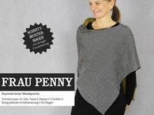 Schnittreif - Frau Penny - asymmetrischer Wendeponcho