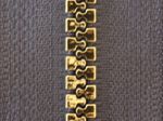 Jackenreißverschluss teilbar 75cm metallisiert gold/anthrazit