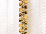 Jackenreißverschluss teilbar 75cm metallisiert gold/weiß