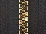 Jackenreißverschluss teilbar 75cm metallisiert gold/schwarz