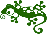 Bügelmotiv Giraffenland Gecko