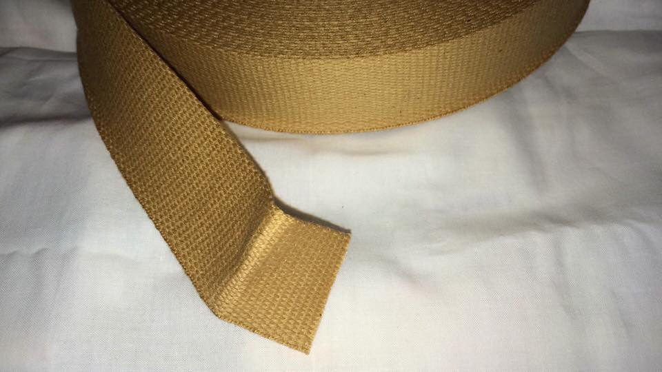 Gurtband Baumwolle 3cm beige hellbraun