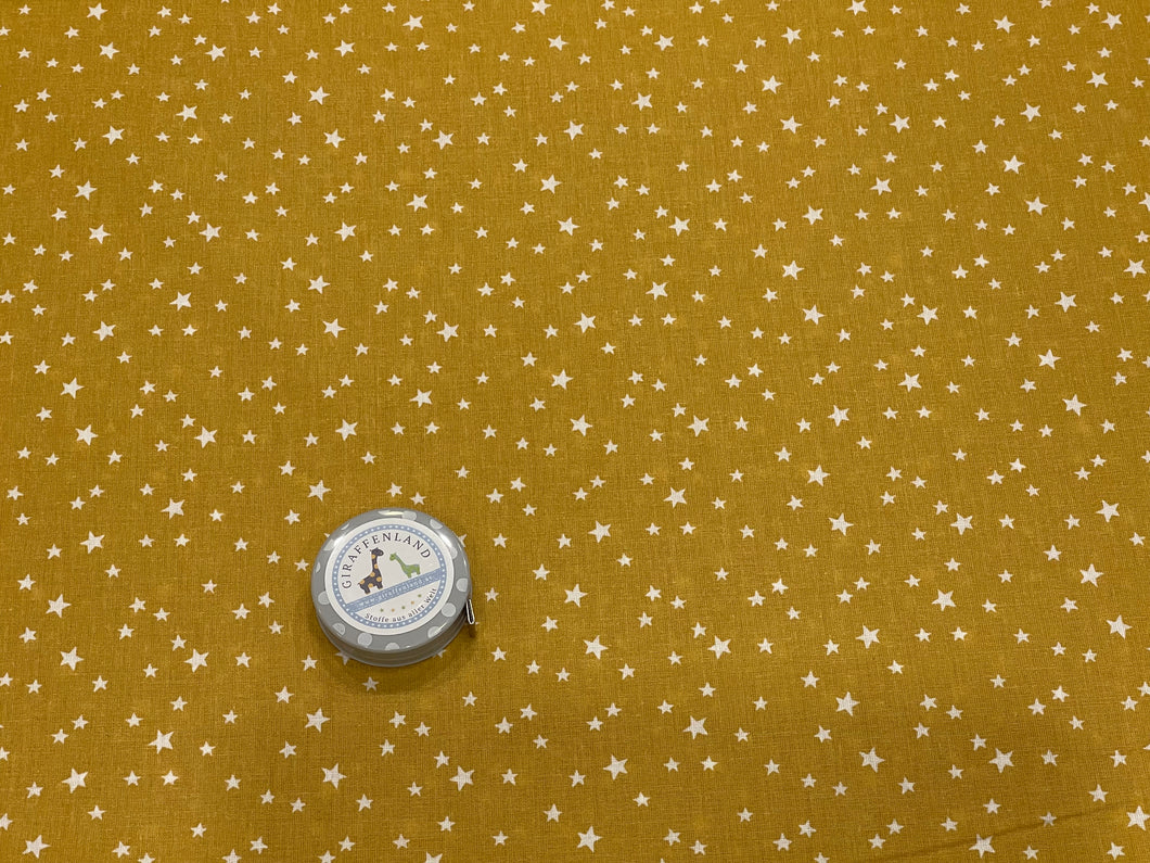 Baumwollstoff Sterne unregelmäßig gelb