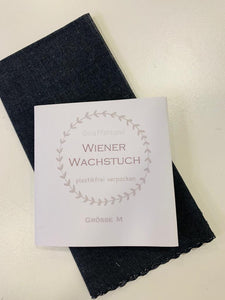 Wiener Wachstuch Gr. M Uni marineblau