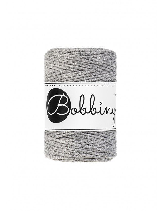 Bobbiny Makramee-Kordel, einfach gedreht, 1,5 mm, silver