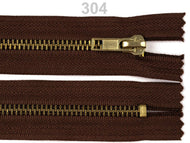 Metall Reißverschluss braun 20cm