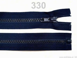 teilbarer Jacken-Reißverschluss blau dunkelblau 60 cm