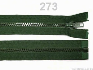 teilbarer Jacken-Reißverschluss grün dunkelgrün 45 cm