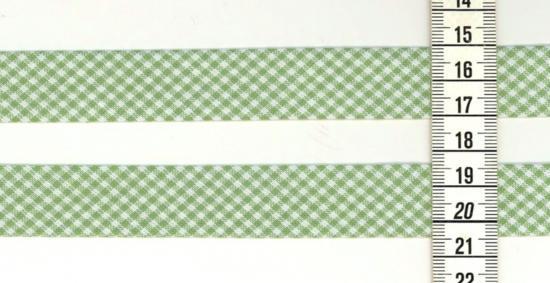 Schrägband Westfalen Vichykaro grün