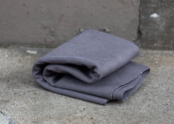 Canvas heavy washed pewter grey