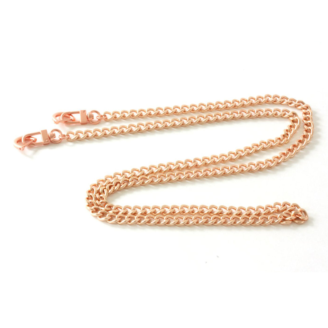 Taschenkette 9mm rosegold 128cm