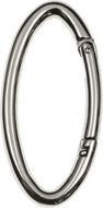 Karabiner Taschenringe silber oval 2 Stk.