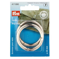 Prym Karabiner Taschenringe 35mm silber 2 Stk.
