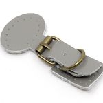 Verschluss mit Magnet zum Aufnähen grau (2 Stück)