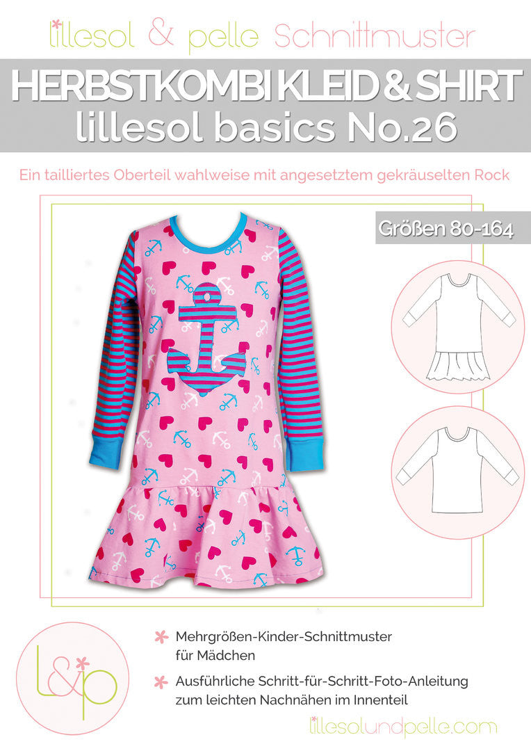 Lillesol - Herbstkombi Kleid & Shirt  basics No.26
