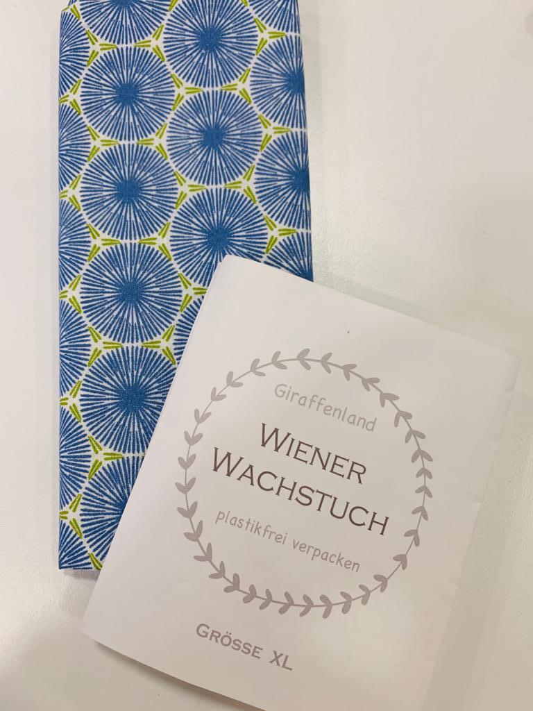 Wiener Wachstuch Gr. XL Muster blau