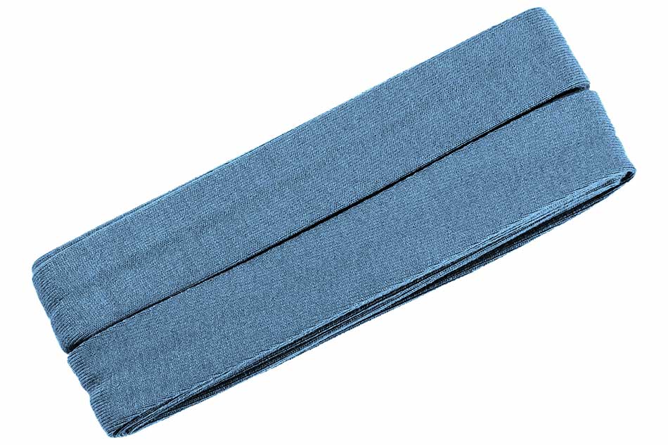 Jersey-Schrägband Viskose 3 Meter blau jeansblau Nr. 003