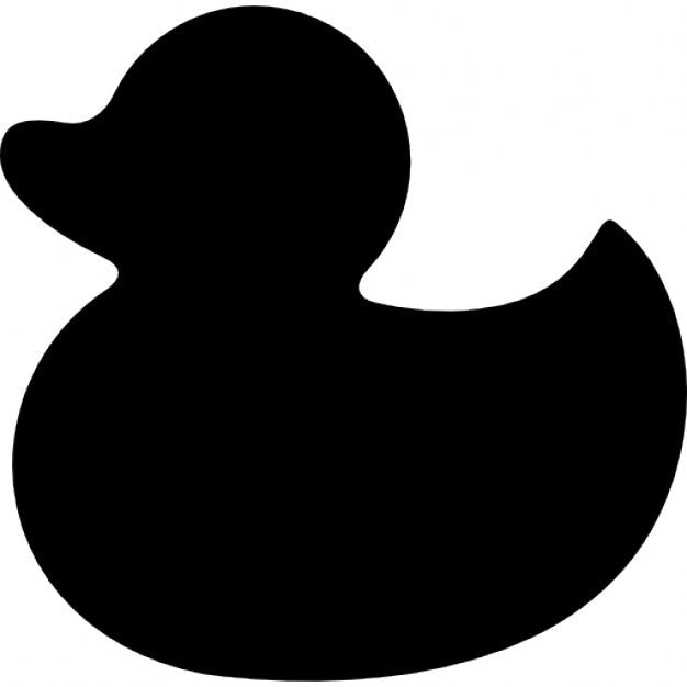 Bügelmotiv Ente schwarz